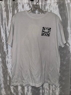 Vans White Graphic Skull Logo Short Sleeve Skate Shirt Men’s Size Medium 🔥 G8